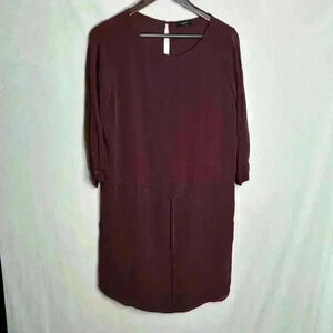 Babaton Aritzia 100% silk dark  purple dress
